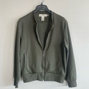 Green Bomber Jacket - Men - Small